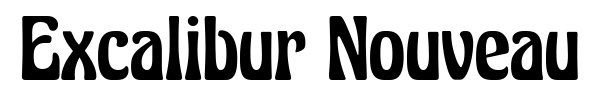 Excalibur Nouveau font preview